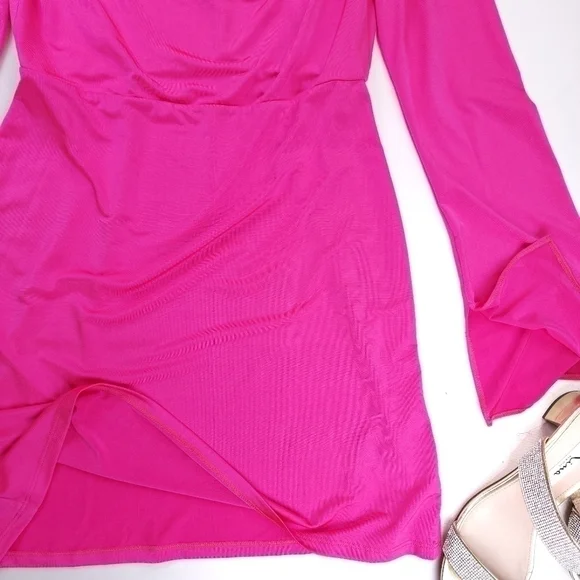 ASOS Pink Cowl Neck Slip Dress Sz 6 - Picture 11 of 11